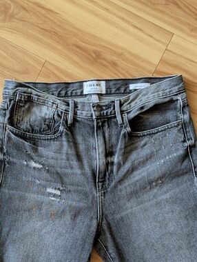 Frame Denim Men's Washed Gray Slim Straight Jeans